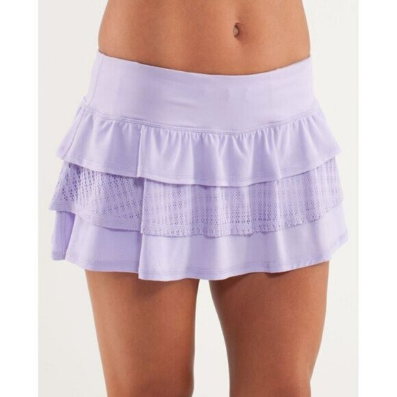 Lululemon Run- Nothing to Hide Mini Skirt-Lilac Size 10- RARE - Picture 2 of 8